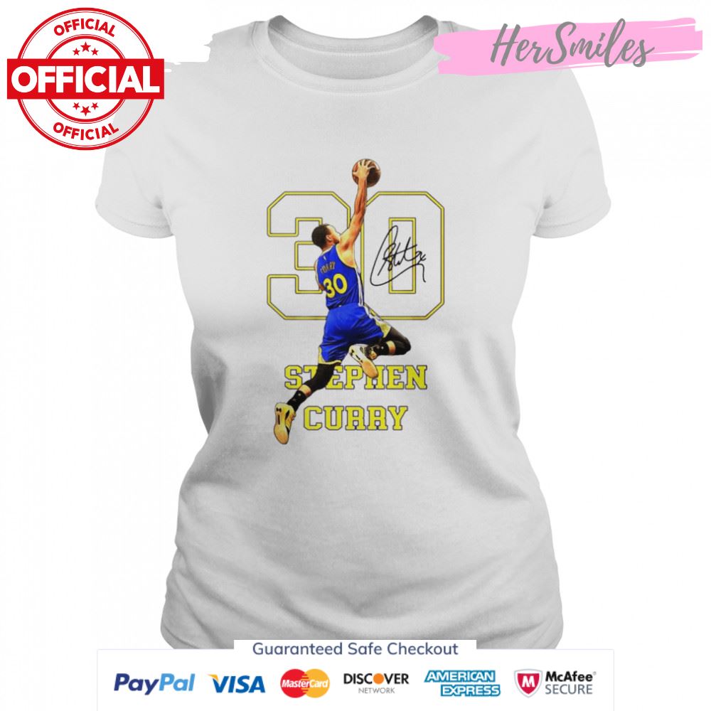 30 Stephen Curry Golden State Warriors signature T-shirt