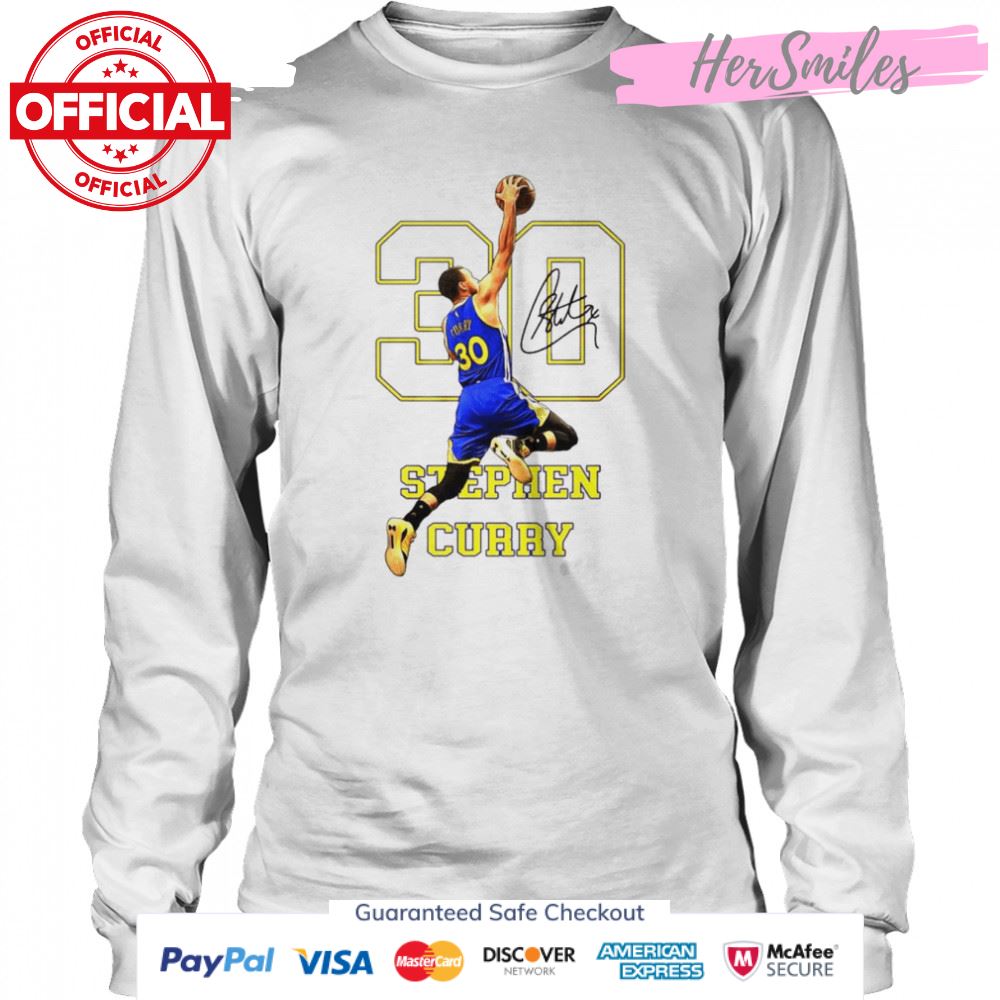 30 Stephen Curry Golden State Warriors signature T-shirt 30 Stephen Curry Golden State Warriors signature T-shirt