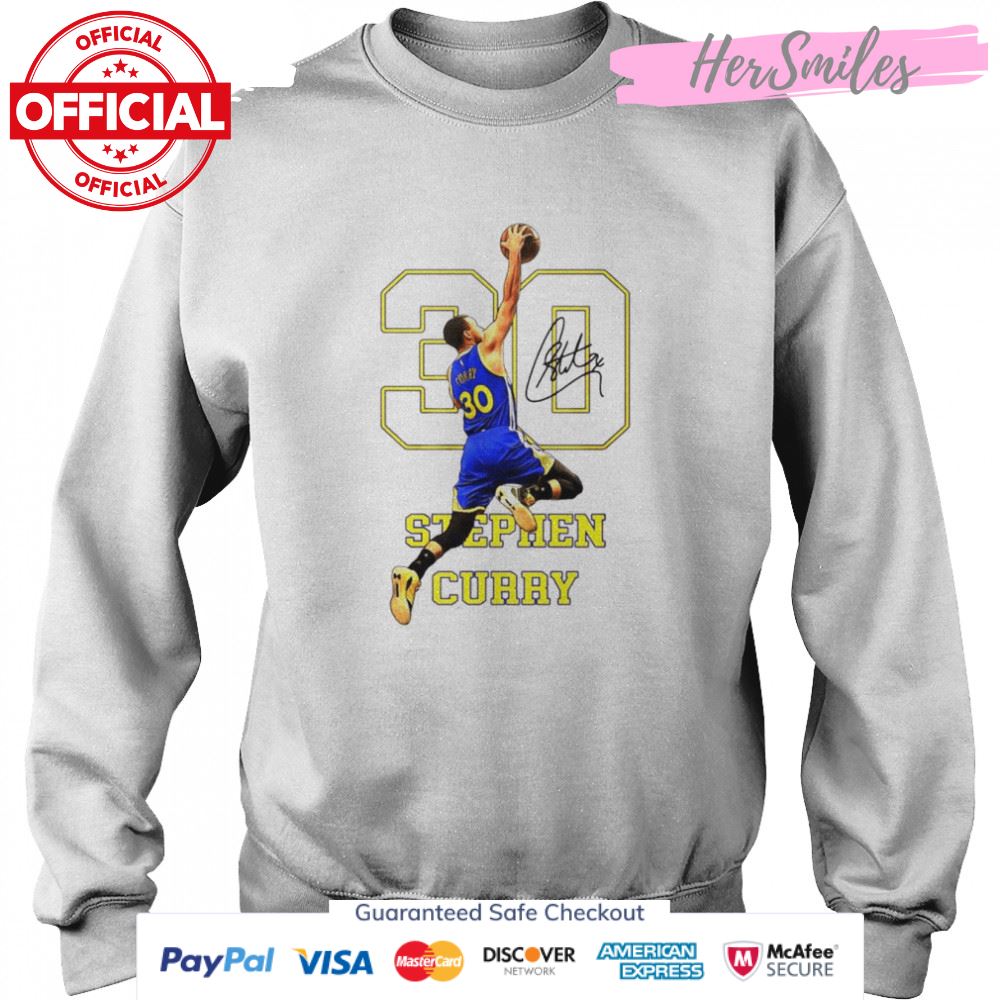 30 Stephen Curry Golden State Warriors signature T-shirt 30 Stephen Curry Golden State Warriors signature T-shirt