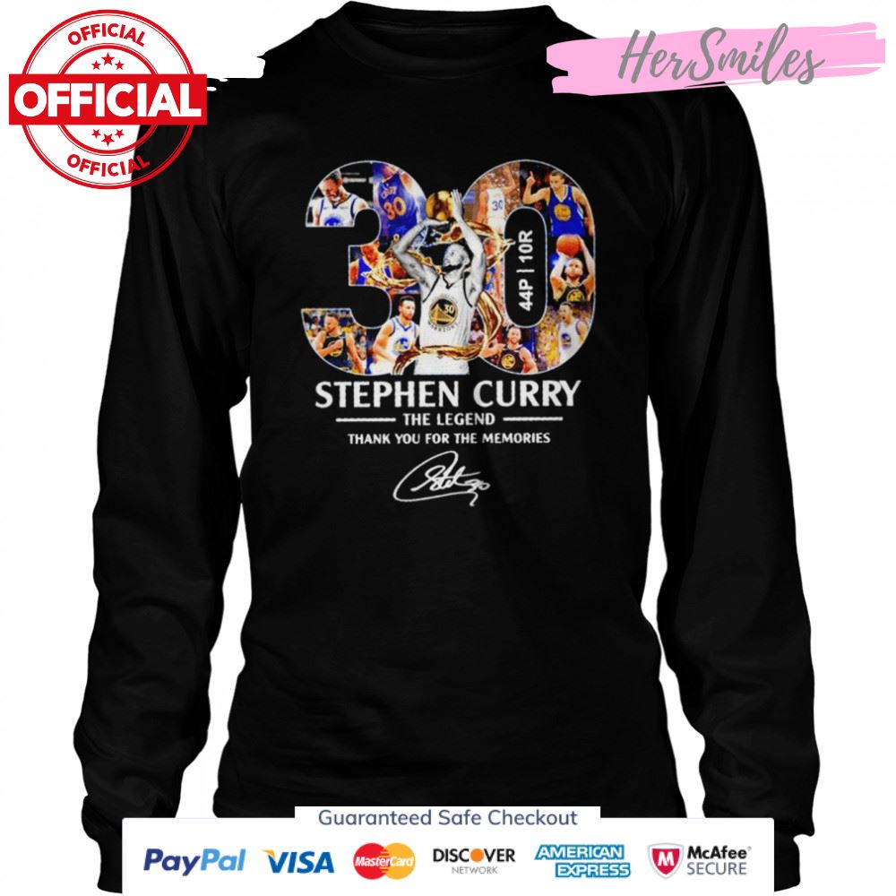 30 Stephen Curry Golden State Warriors the Legend thank you for the memories signature shirt 30 Stephen Curry Golden State Warriors the Legend thank you for the memories signature shirt