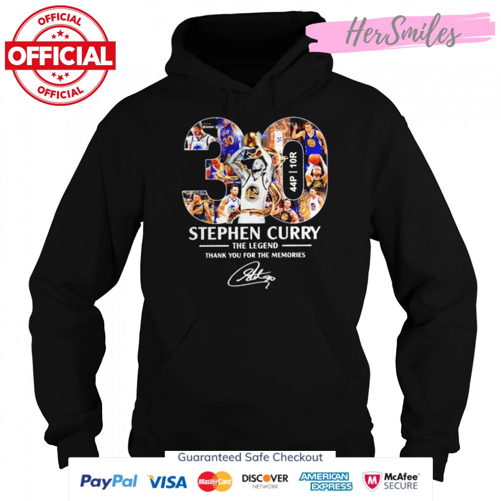 30 Stephen Curry Golden State Warriors the Legend thank you for the memories signature shirt 30 Stephen Curry Golden State Warriors the Legend thank you for the memories signature shirt