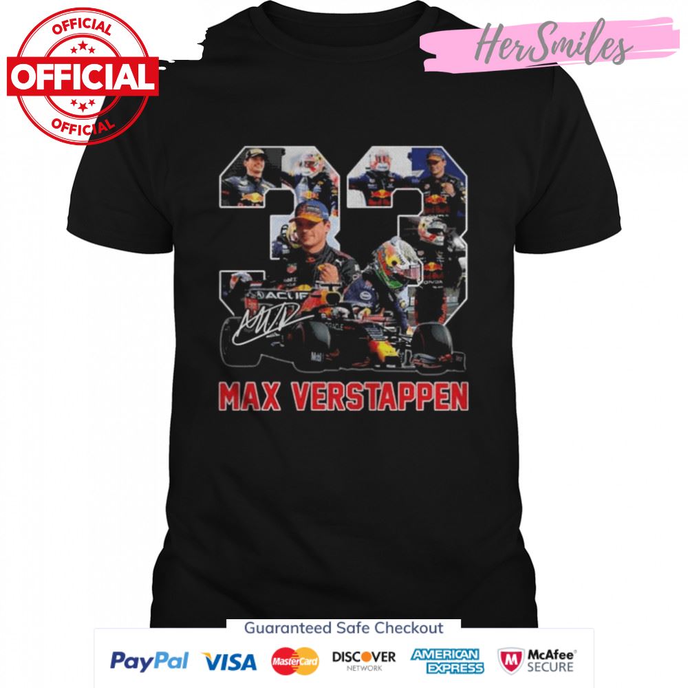 33 Max Verstappen signatures shirt