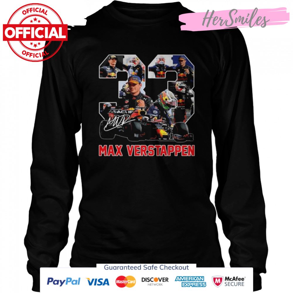 33 Max Verstappen signatures shirt 33 Max Verstappen signatures shirt