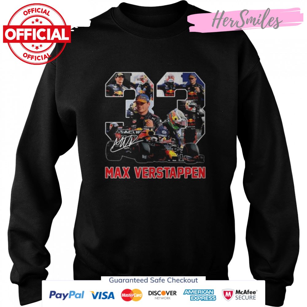 33 Max Verstappen signatures shirt 33 Max Verstappen signatures shirt