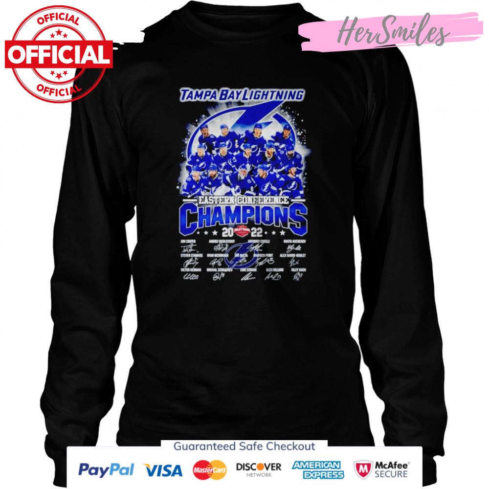 Tampa Bay Lightning Champions 2022 signatures shirt Tampa Bay Lightning Champions 2022 signatures shirt