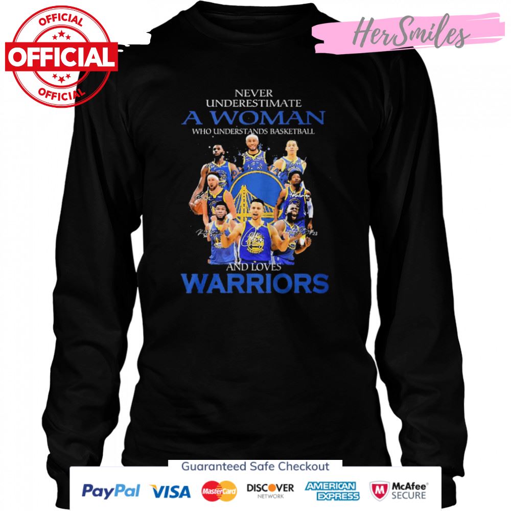 Never Underestimate A Woman Who Understands Basketball And Loves Warriors NBA Final Signatures Shirt Never Underestimate A Woman Who Understands Basketball And Loves Warriors NBA Final Signatures Shirt