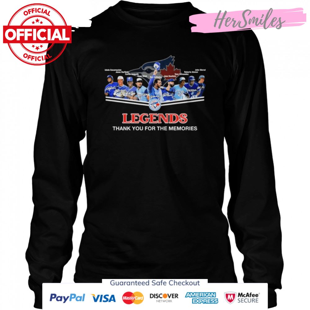 Toronto Blue Jays Legends Team Signatures Thank You For The Memories Shirt Toronto Blue Jays Legends Team Signatures Thank You For The Memories Shirt