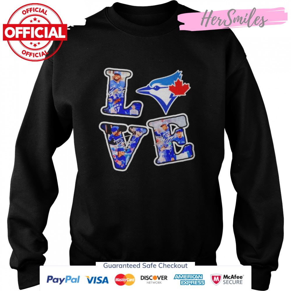 Love Toronto Blue Jays Players signatures shirt Love Toronto Blue Jays Players signatures shirt