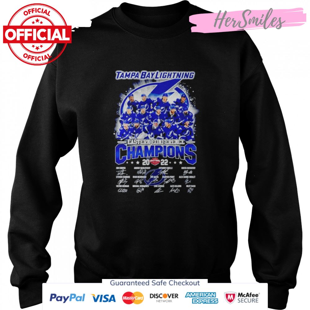 Tampa Bay Lightning Champions 2022 signatures shirt Tampa Bay Lightning Champions 2022 signatures shirt