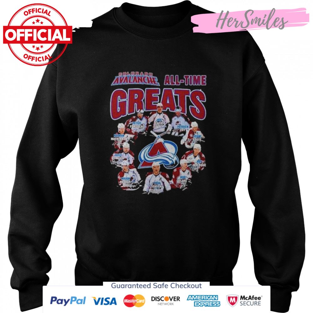 Colorado Avalanche all time greats signatures shirt Colorado Avalanche all time greats signatures shirt