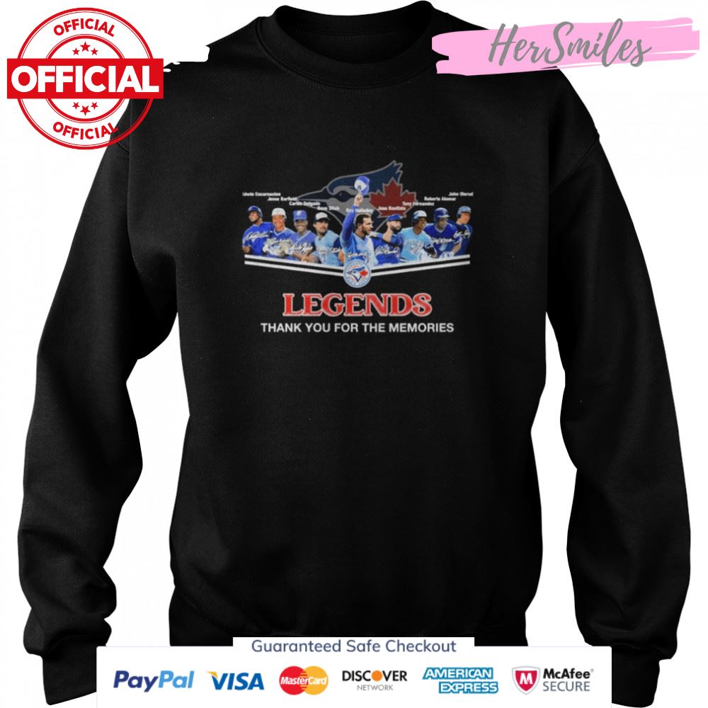 Toronto Blue Jays Legends Team Signatures Thank You For The Memories Shirt Toronto Blue Jays Legends Team Signatures Thank You For The Memories Shirt