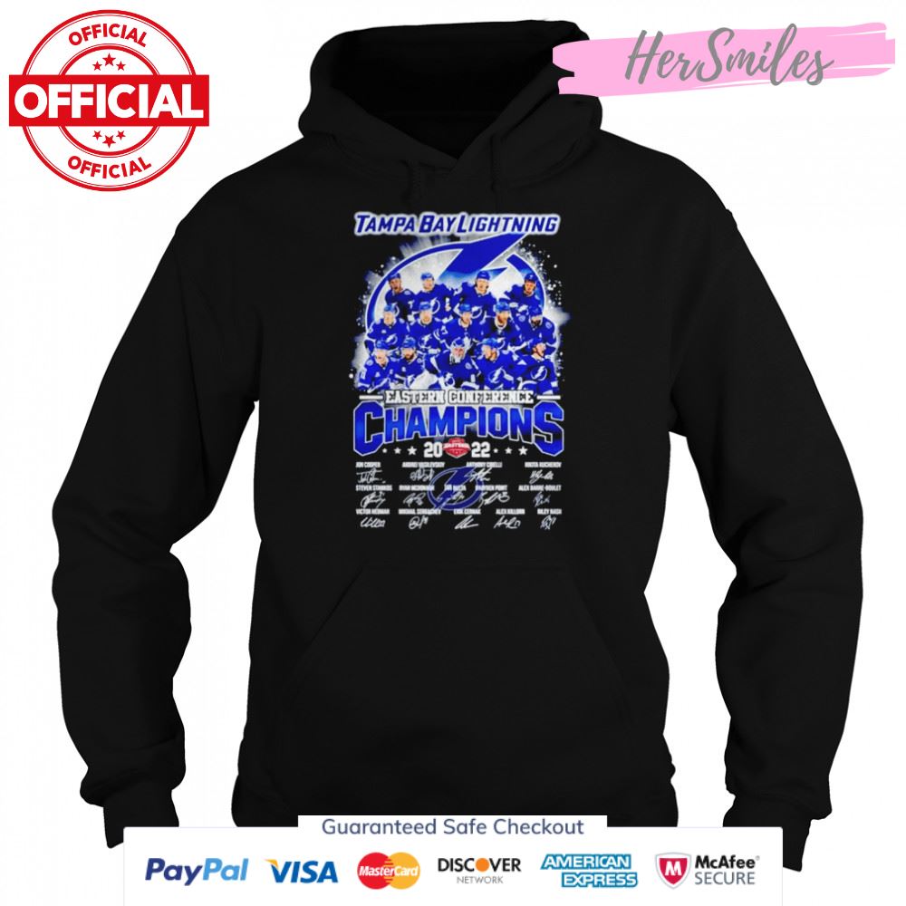Tampa Bay Lightning Champions 2022 signatures shirt Tampa Bay Lightning Champions 2022 signatures shirt