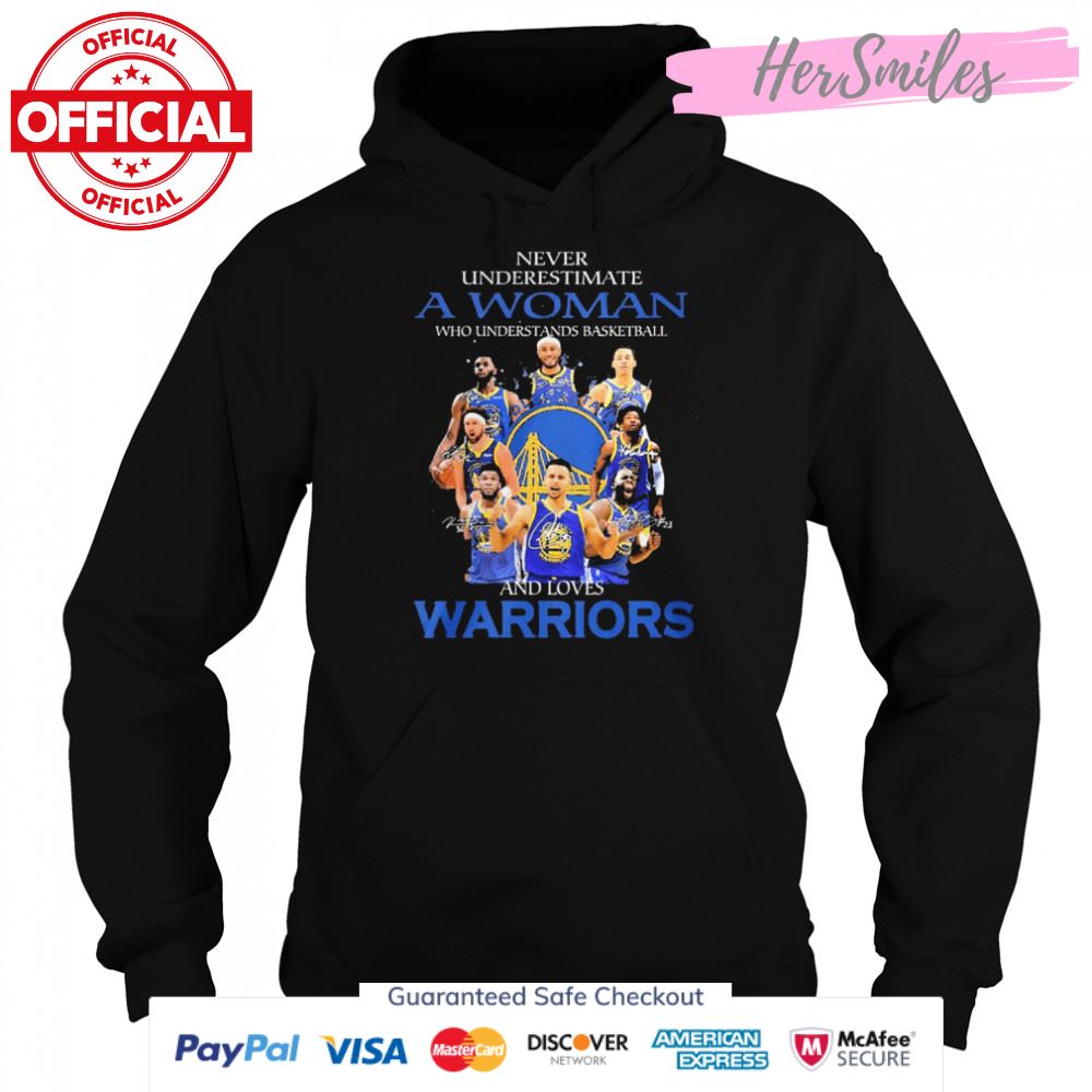 Never Underestimate A Woman Who Understands Basketball And Loves Warriors NBA Final Signatures Shirt Never Underestimate A Woman Who Understands Basketball And Loves Warriors NBA Final Signatures Shirt