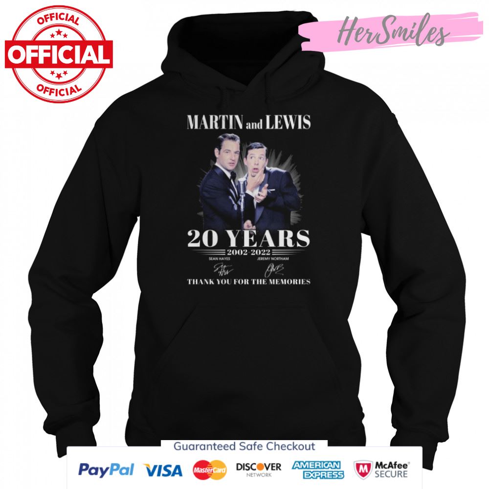 Martin And Lewis 20 Years 2002-2022 Signatures Thank You For The Memories Shirt Martin And Lewis 20 Years 2002-2022 Signatures Thank You For The Memories Shirt