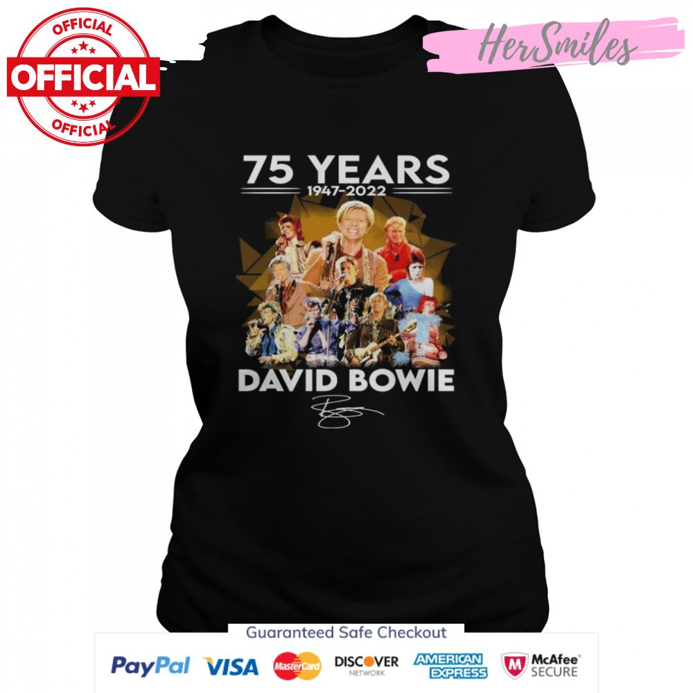 75 Years 1947-2022 David Bowie Signatures Shirt