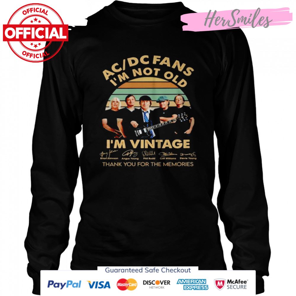 AC DC fans I’m not old I’m vintage signatures shirt AC DC fans I’m not old I’m vintage signatures shirt