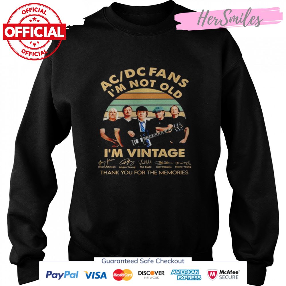 AC DC fans I’m not old I’m vintage signatures shirt AC DC fans I’m not old I’m vintage signatures shirt