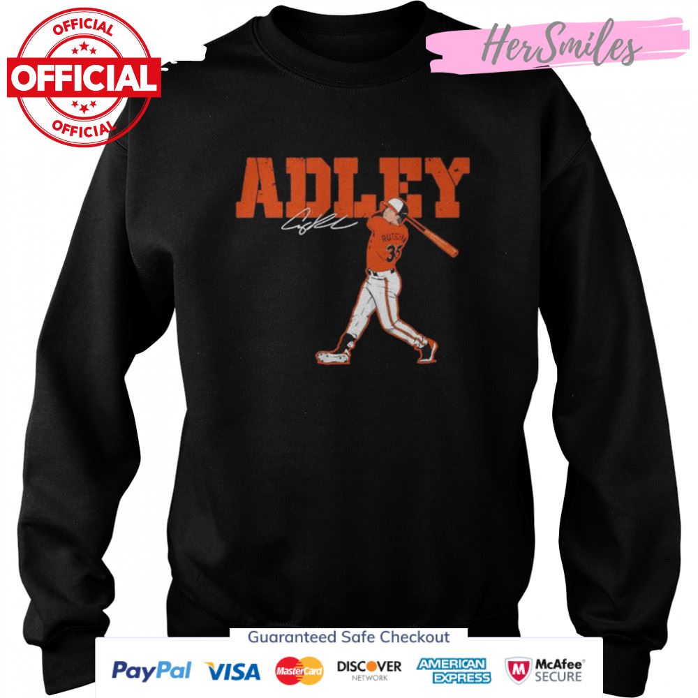 Adley Rutschman Baltimore Orioles Adley Swing signature shirt Adley Rutschman Baltimore Orioles Adley Swing signature shirt