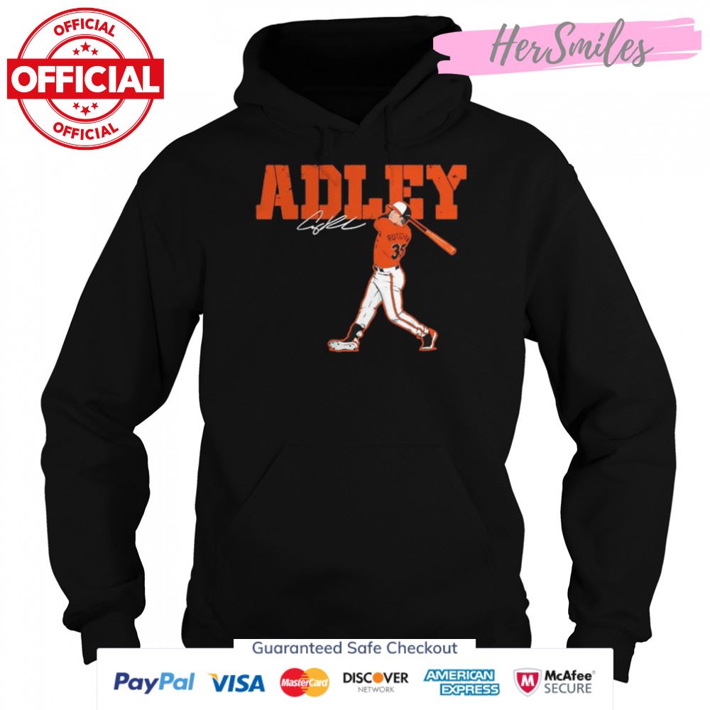 Adley Rutschman Baltimore Orioles Adley Swing signature shirt Adley Rutschman Baltimore Orioles Adley Swing signature shirt