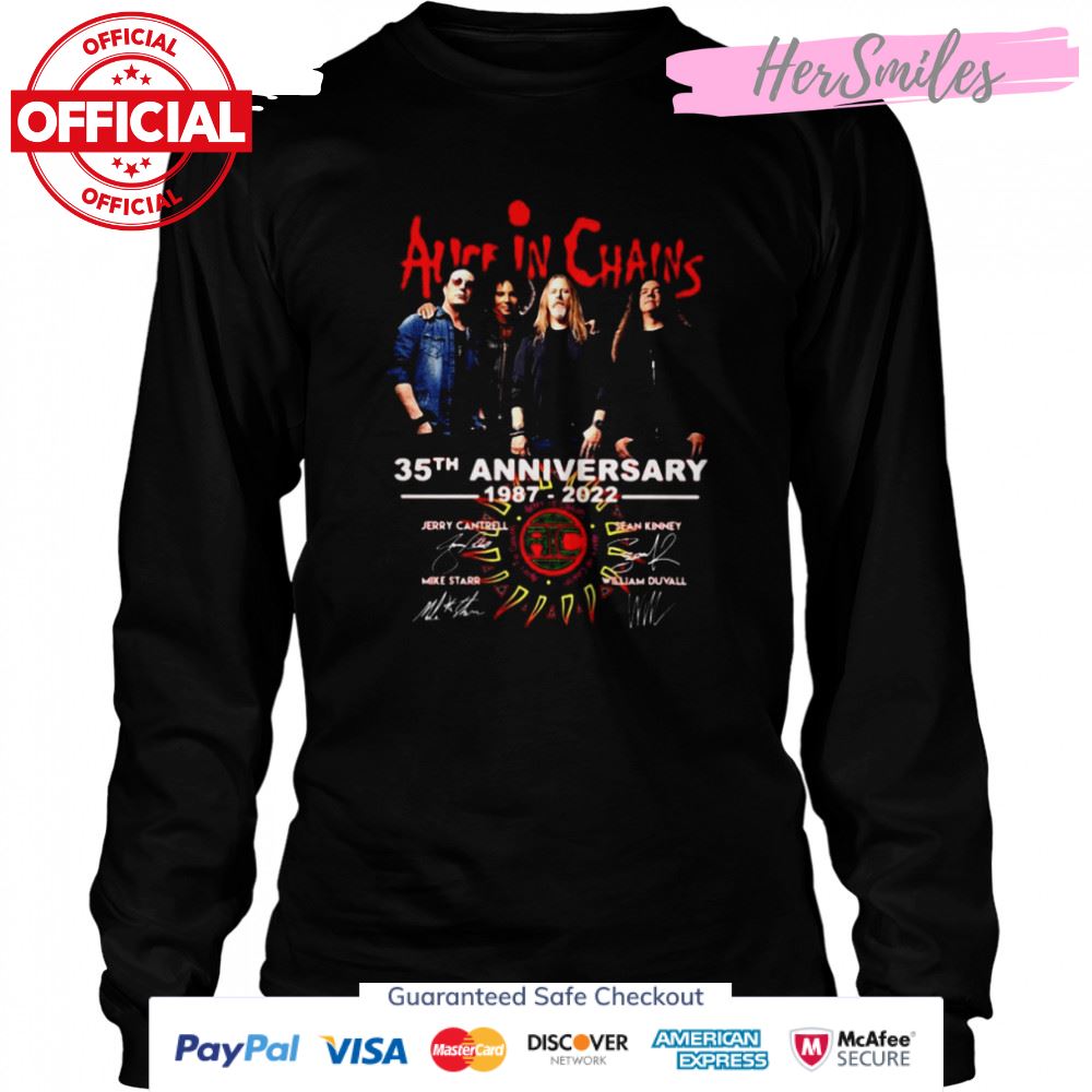 Alice In Chains 35th anniversary 1987 2022 signatures shirt Alice In Chains 35th anniversary 1987 2022 signatures shirt