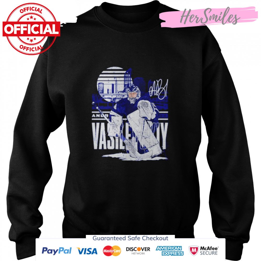 Andrei Vasilevskiy Tampa Bay Lightning Player Skyline signature shirt Andrei Vasilevskiy Tampa Bay Lightning Player Skyline signature shirt