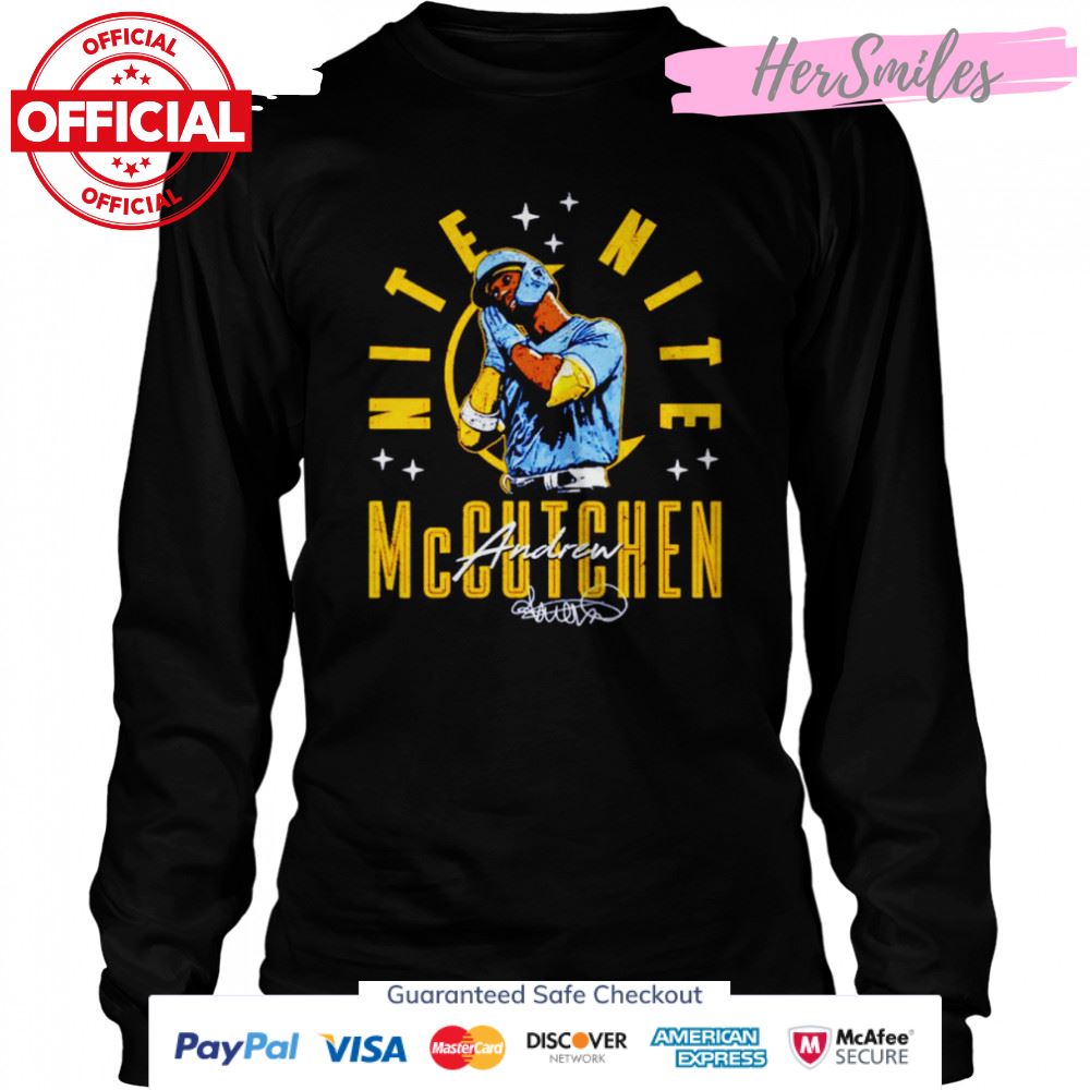 Andrew Mccutchen Milwaukee Brewers Nite Nite signature shirt Andrew Mccutchen Milwaukee Brewers Nite Nite signature shirt