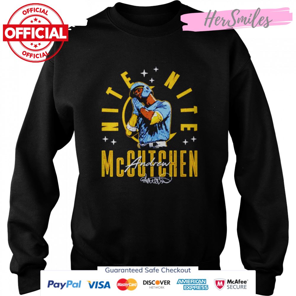 Andrew Mccutchen Milwaukee Brewers Nite Nite signature shirt Andrew Mccutchen Milwaukee Brewers Nite Nite signature shirt