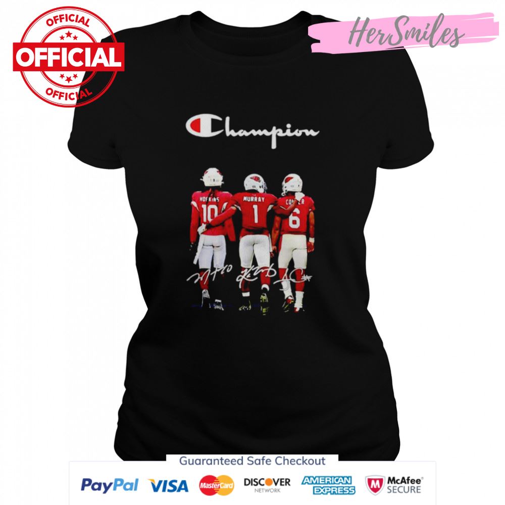 Arizona Cardinals Hopkins Murray Corner Champion signatures shirt