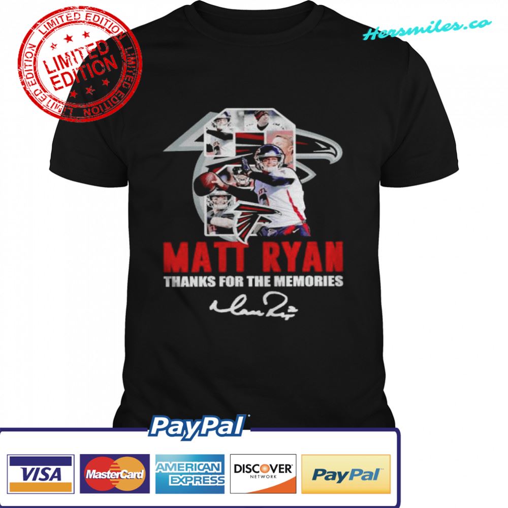 Atlanta Falcons Matt Ryan thanks for the memories signature shirt