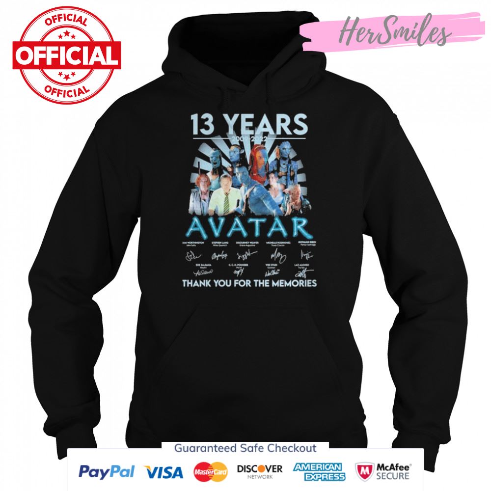 Avatar 13 Years 2009-2022 Signatures Thank You For The Memories Shirt Avatar 13 Years 2009-2022 Signatures Thank You For The Memories Shirt
