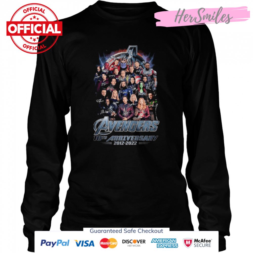 Avenger 10th Anniversary 2012-2022 Signature Shirt Avenger 10th Anniversary 2012-2022 Signature Shirt