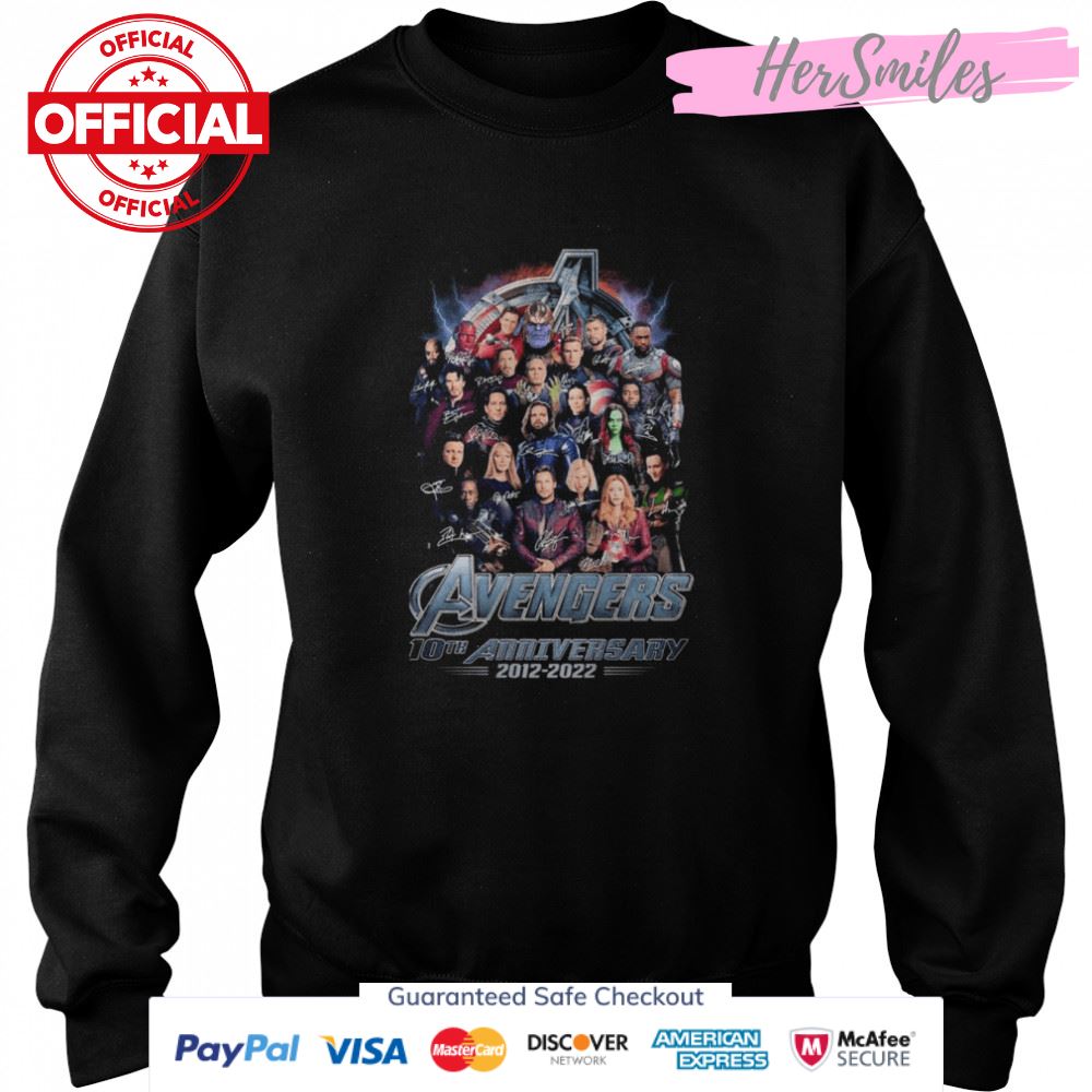 Avenger 10th Anniversary 2012-2022 Signature Shirt Avenger 10th Anniversary 2012-2022 Signature Shirt