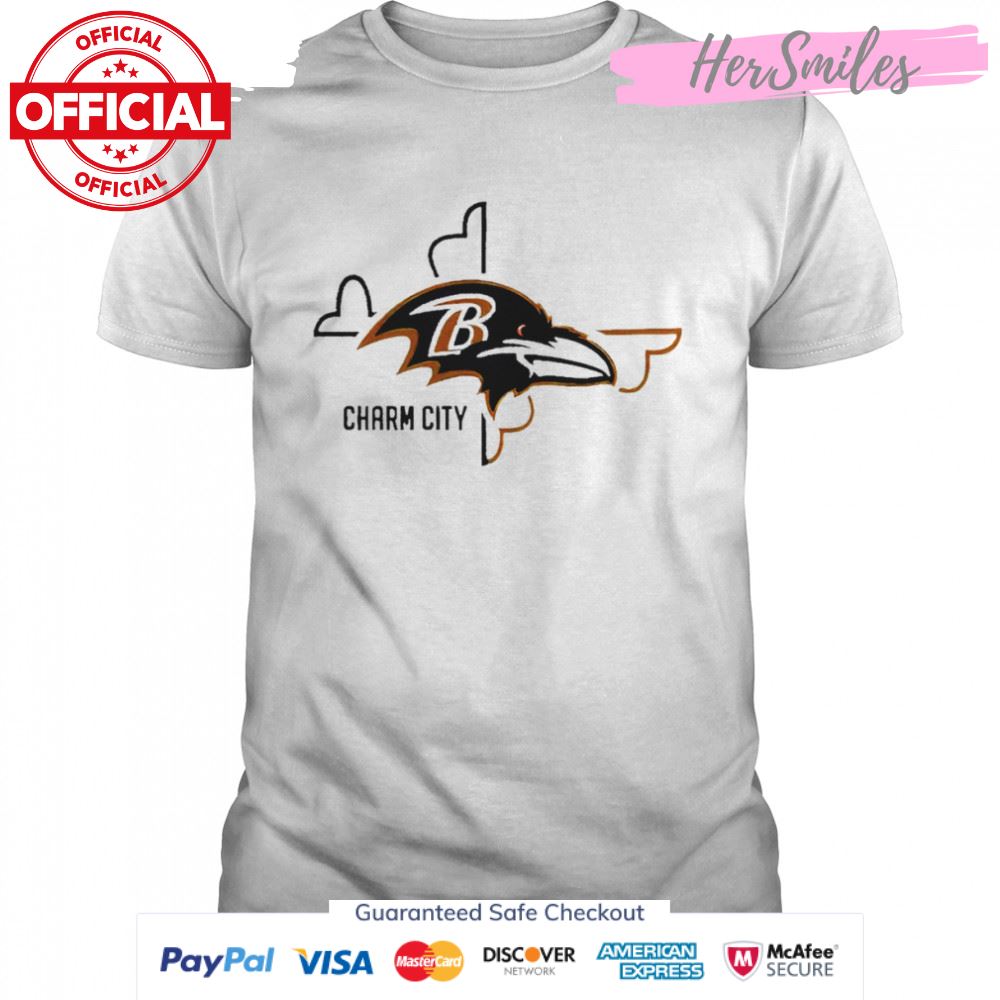 Baltimore Ravens Charm City logo 2022 T-shirt