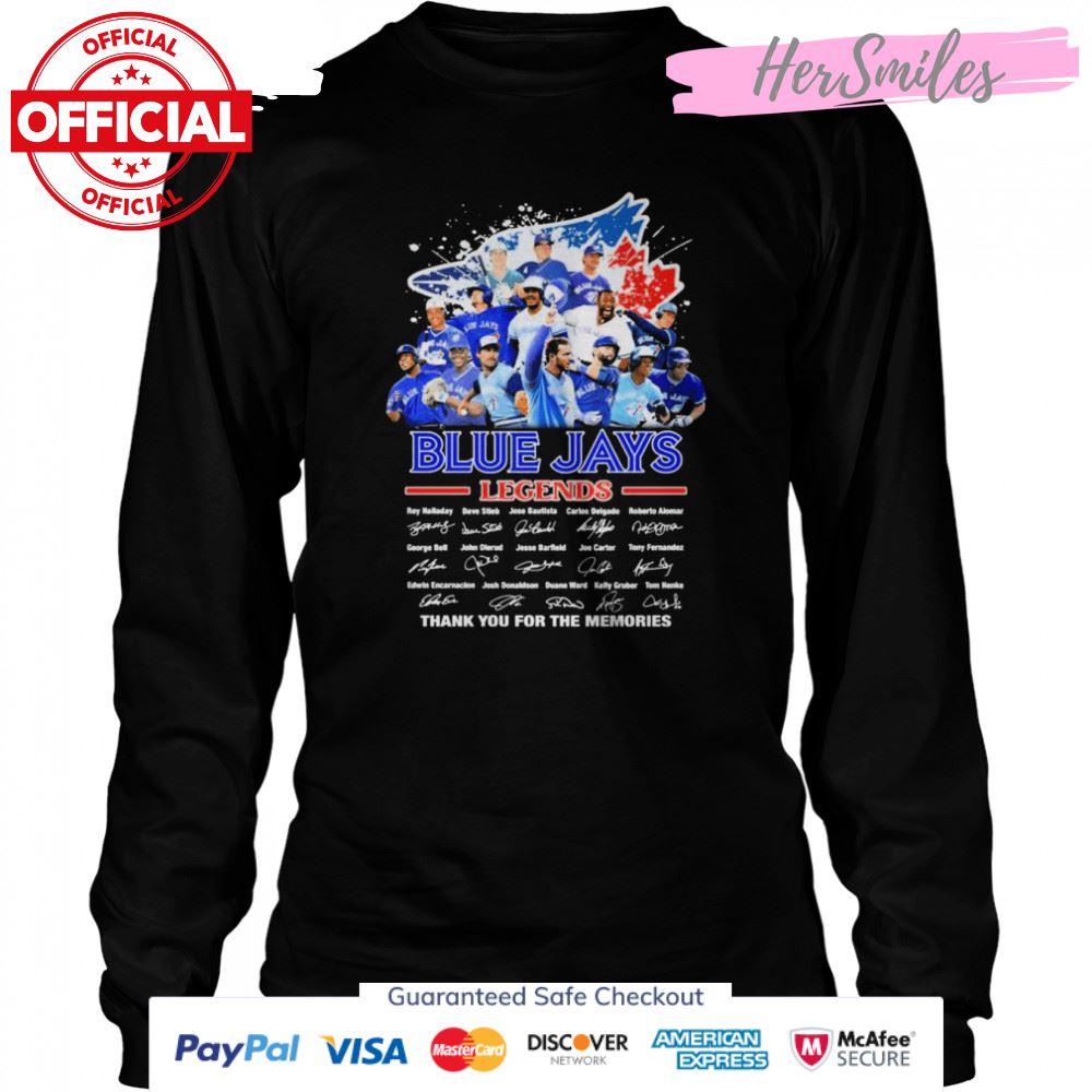 Blue Jays Legends Team Signatures Thank You For The Memories Shirt Blue Jays Legends Team Signatures Thank You For The Memories Shirt