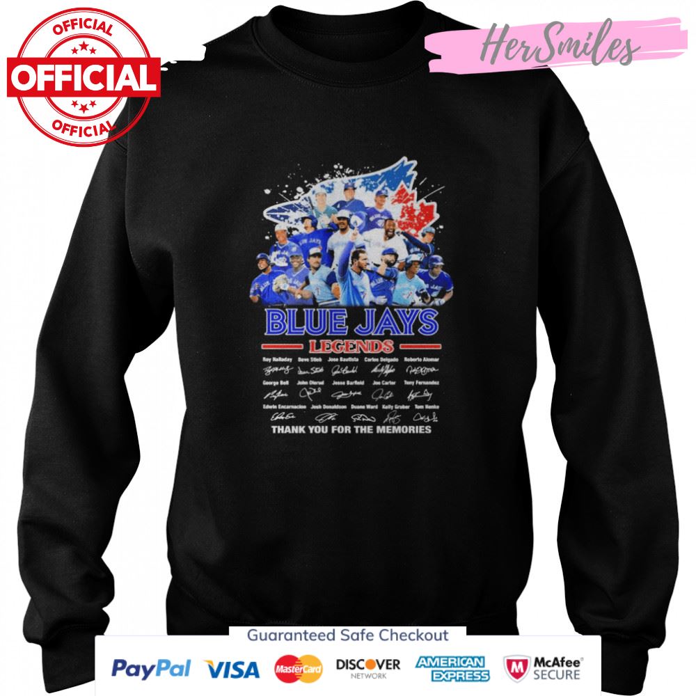 Blue Jays Legends Team Signatures Thank You For The Memories Shirt Blue Jays Legends Team Signatures Thank You For The Memories Shirt