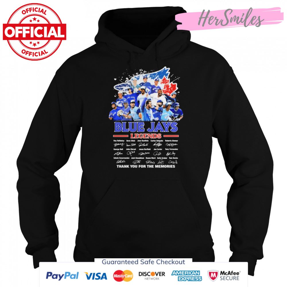 Blue Jays Legends Team Signatures Thank You For The Memories Shirt Blue Jays Legends Team Signatures Thank You For The Memories Shirt