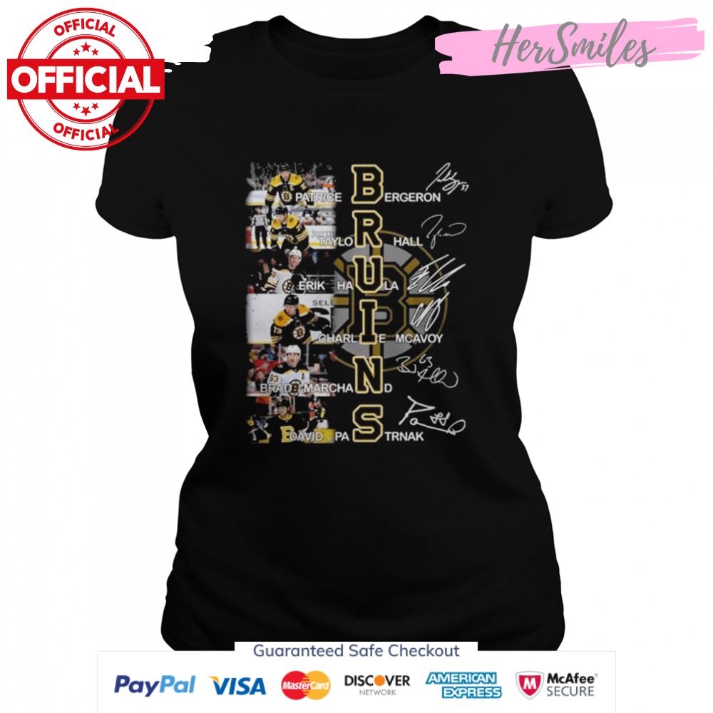 Boston bruins all team 2022 signatures shirt