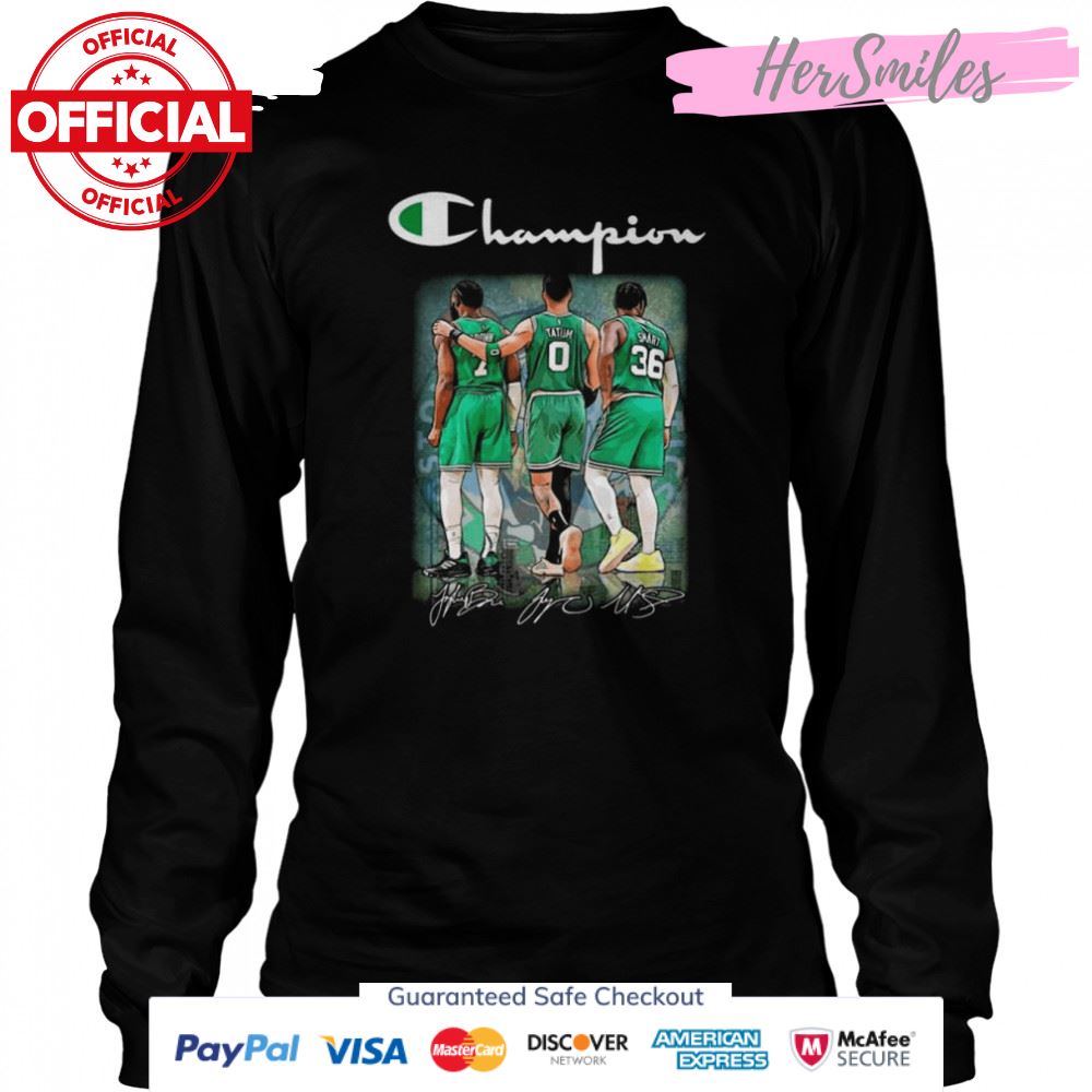 Boston Celtics Jaylen Brown Jayson Tatum And Marcus Smart Signatures Shirt Boston Celtics Jaylen Brown Jayson Tatum And Marcus Smart Signatures Shirt