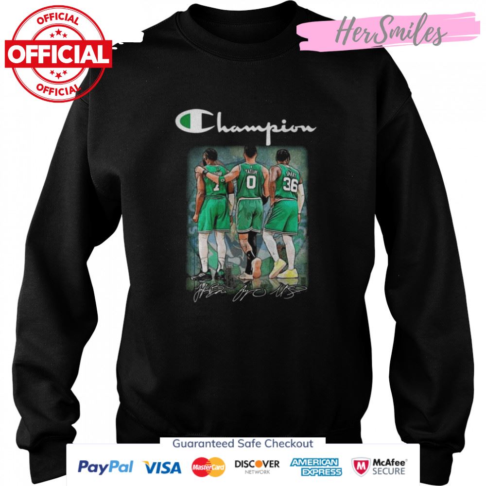 Boston Celtics Jaylen Brown Jayson Tatum And Marcus Smart Signatures Shirt Boston Celtics Jaylen Brown Jayson Tatum And Marcus Smart Signatures Shirt