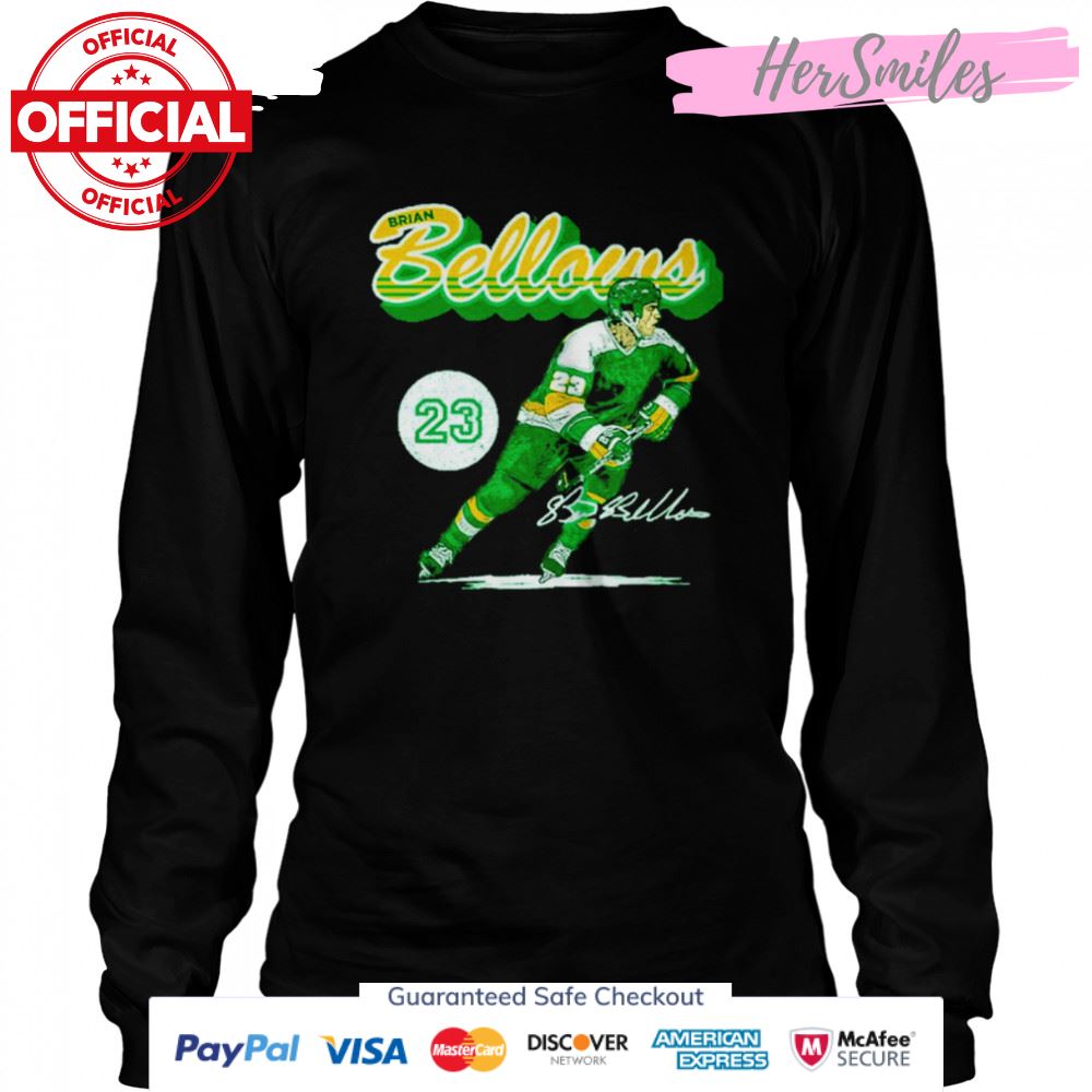 Brian Bellows Minnesota Hockey Signatures Shirt Brian Bellows Minnesota Hockey Signatures Shirt