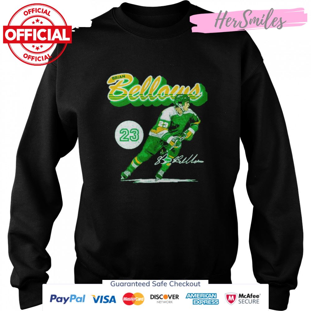 Brian Bellows Minnesota Hockey Signatures Shirt Brian Bellows Minnesota Hockey Signatures Shirt