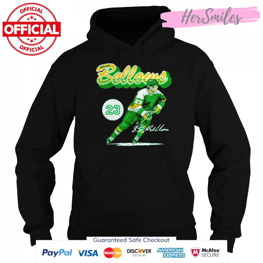 Brian Bellows Minnesota Hockey Signatures Shirt Brian Bellows Minnesota Hockey Signatures Shirt