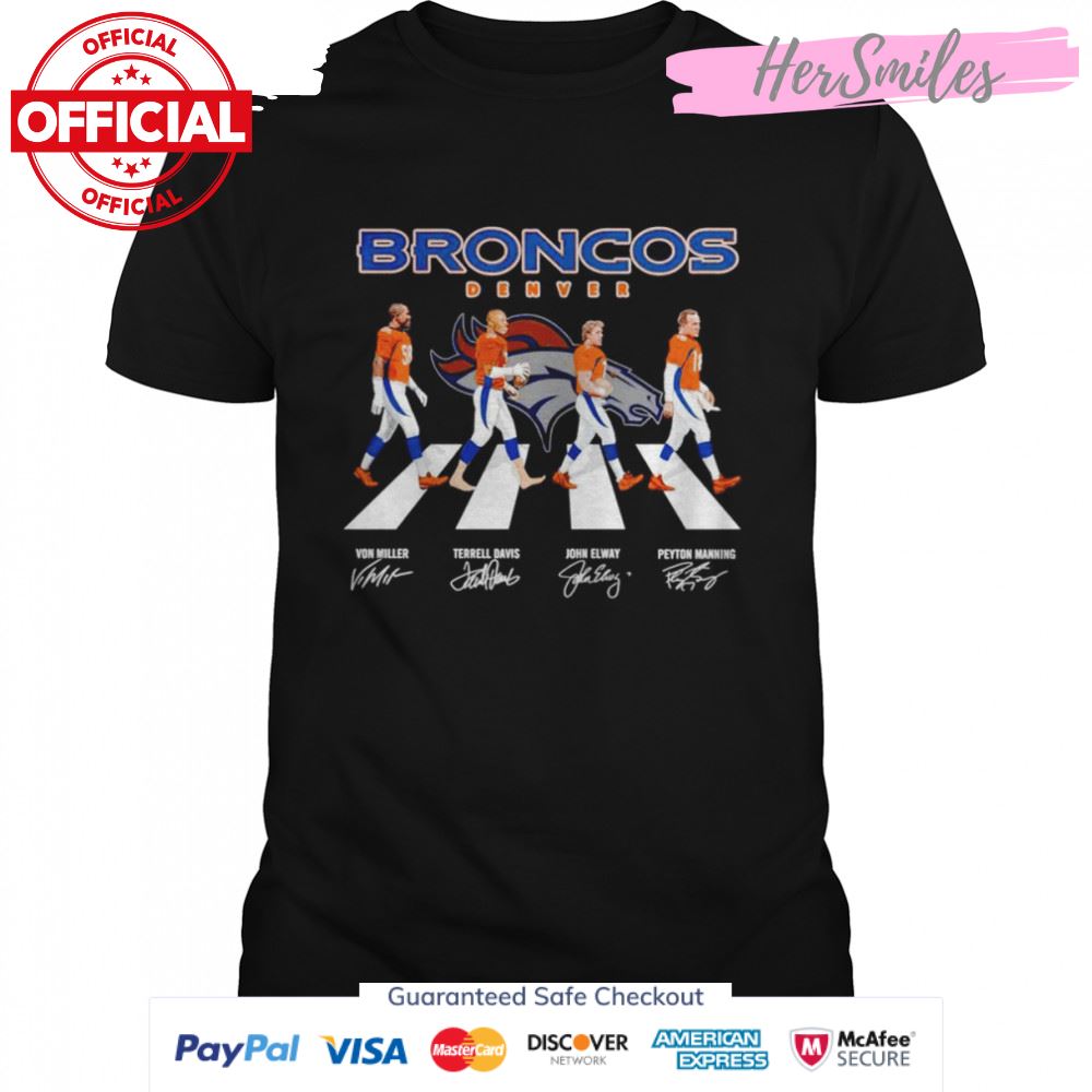 Broncos Denver Abbey Road signatures Men’s T-shirt