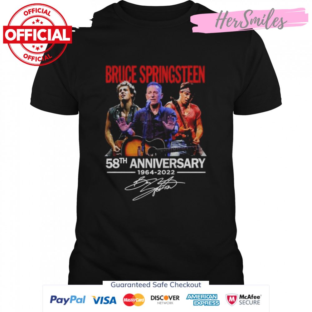 Bruce Springsteen 58th anniversary 1964 2022 signature shirt