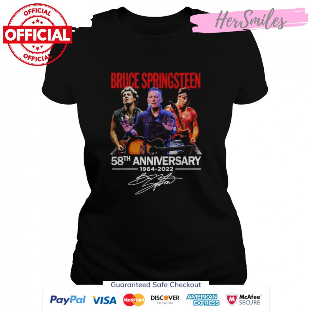 Bruce Springsteen 58th anniversary 1964 2022 signature shirt