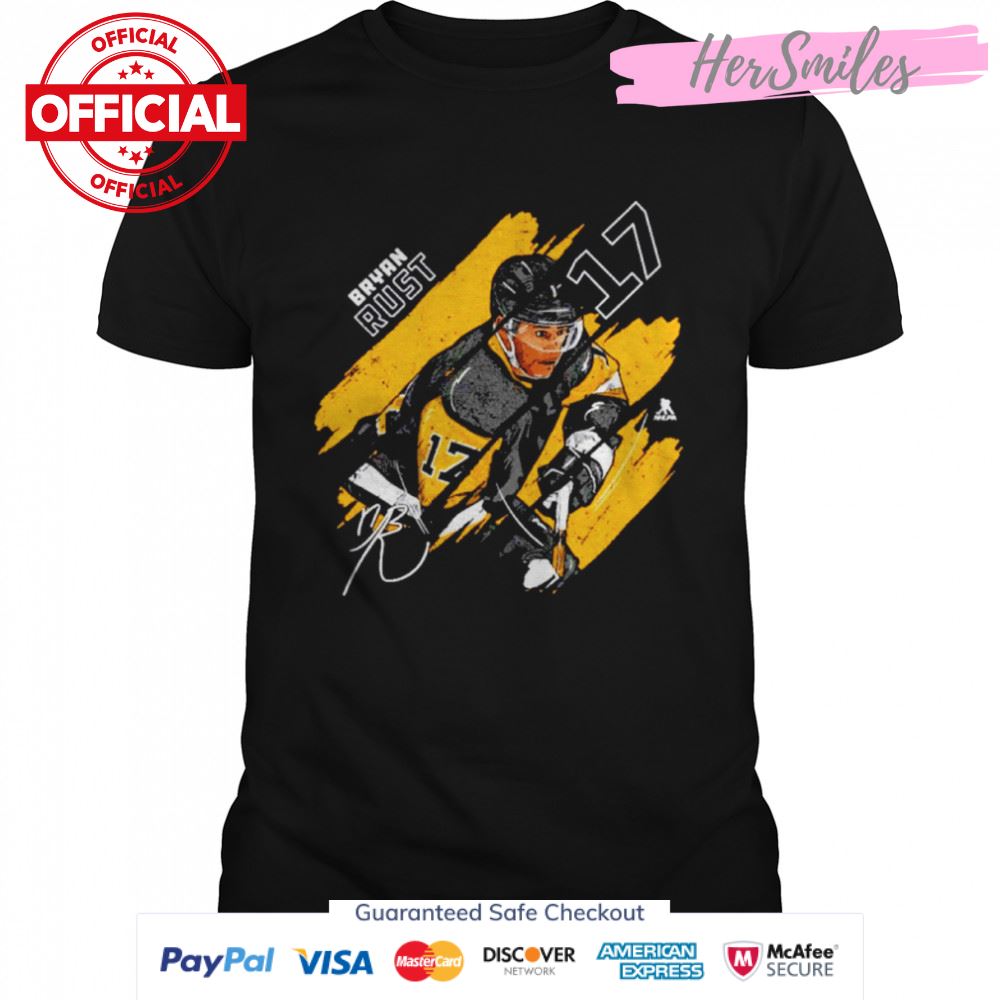 Bryan Rust Pittsburgh Stripes Signatures Shirt