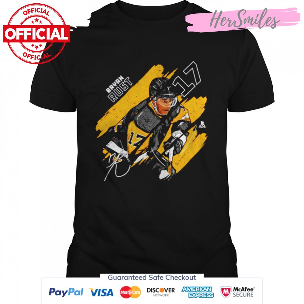 Bryan Rust Pittsburgh Stripes Signatures Shirt