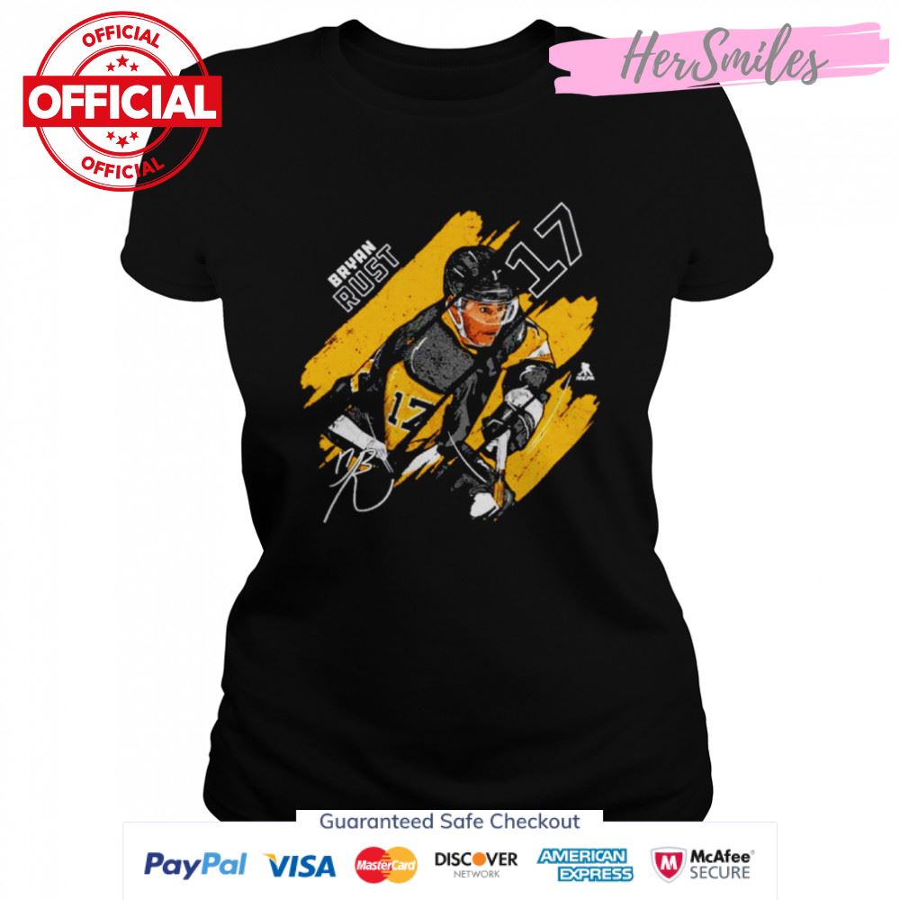 Bryan Rust Pittsburgh Stripes Signatures Shirt
