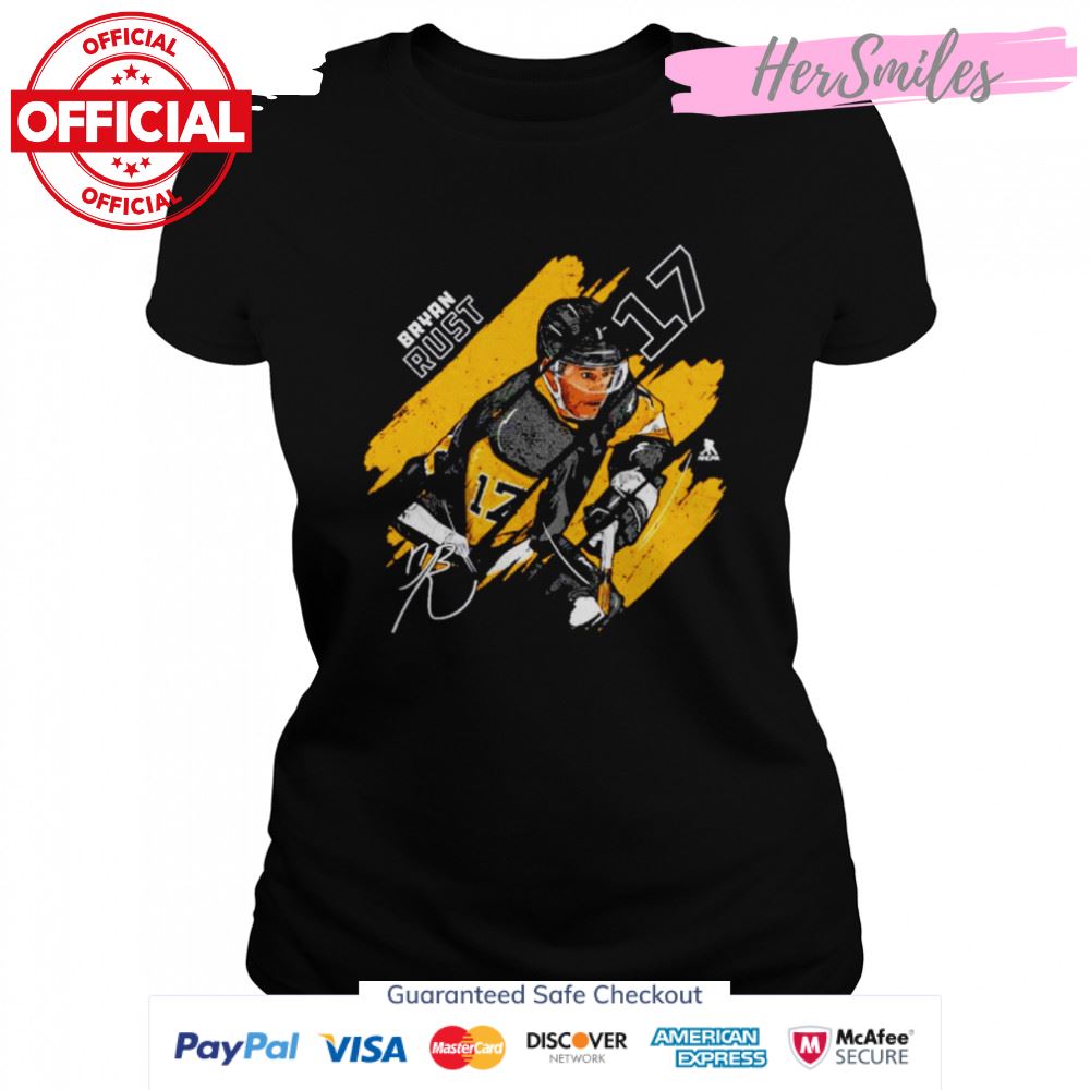 Bryan Rust Pittsburgh Stripes Signatures Shirt