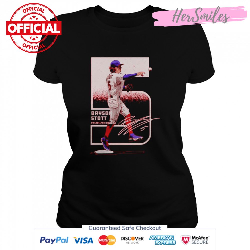 Bryson Stott Philadelphia Phillies Outline Signature shirt